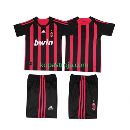 Billiga Fotbollströjor AC Milan 2008 2009 Retro Barn Hemma tröja Kortärmad